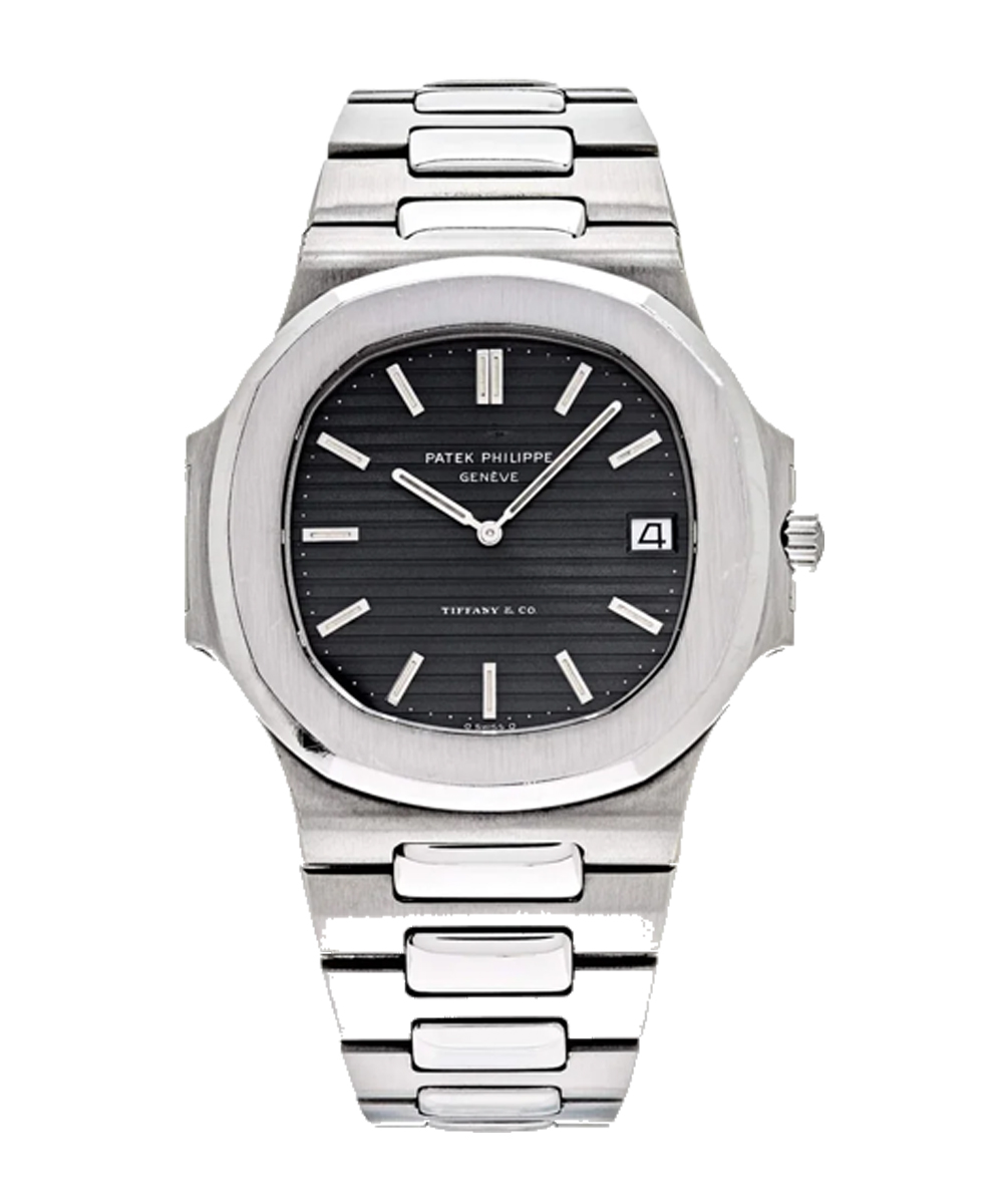 Patek Philippe Nautilus Vintage Tiffany & Co. Steel Black Dial 3700/11 Watch 1